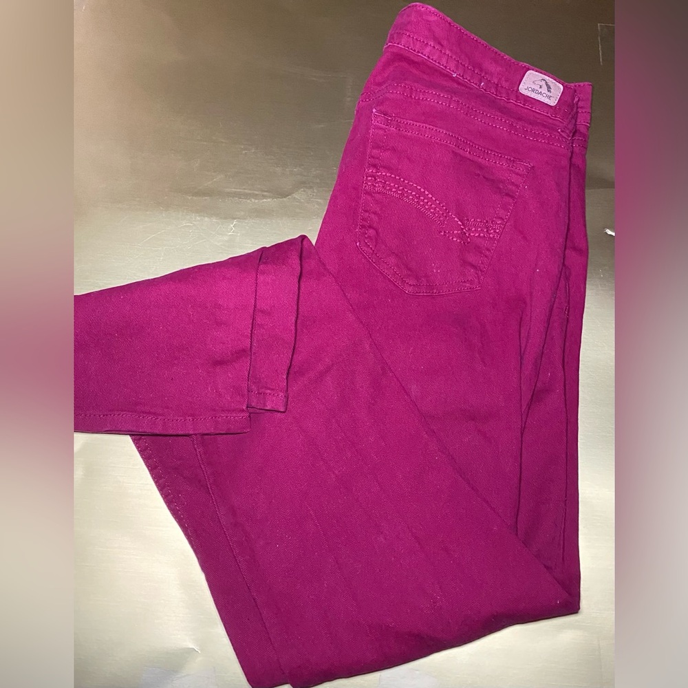 Jordache‎ Size 12 Skinny Red Women's Denim Jeans